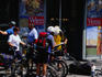 Cyclists outside the Tourist Information Centre on the Albertinaplatz, Vienna.