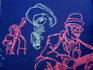 Jazz Neon mural in Kensington, Toronto.