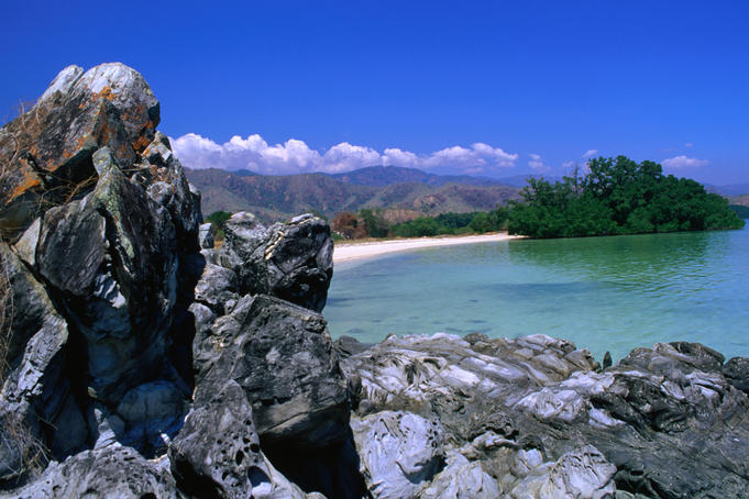 Coastal view along the Dili/ Manatuto road, east of Dili.