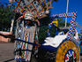 An elaborately decorated rickshaw for tourist hire, a remnant of decades ago when hundreds of rickshaws circulated Durban's beaches