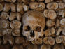 Detail of the Bone chapel, Capela dos Ossos in the Carmo church, Faro.