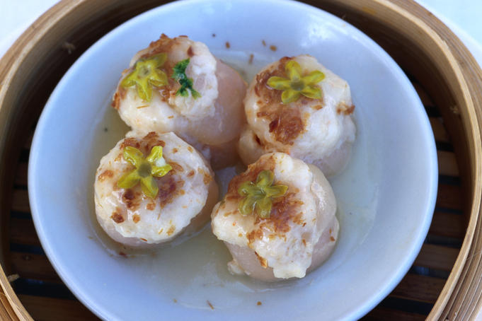 One of many courses served at a Chinese banquet in Central Macau