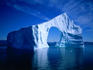 An unusually shaped iceberg with arch, Disko Bay.