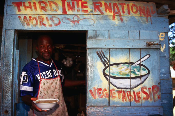 Roadside stall in Hado, the house speciality is peanut soup