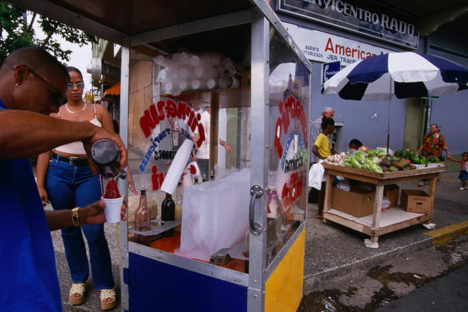 Snow cones in old San Juan