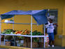 Vegetable stall at the undercover Plaza Mercado at Rio Piedras in San Juan