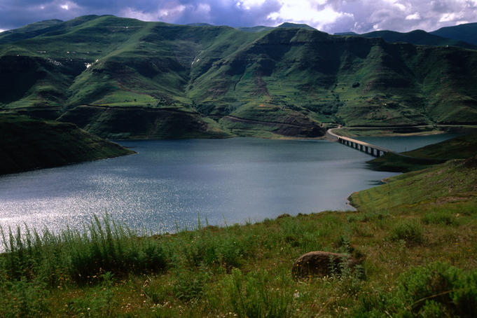 Katse Dam Bridge in the Lesotho highlands.