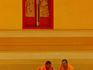 Two monks talking.