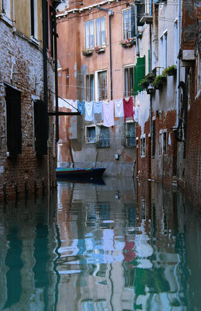 Streets and canals of Venice.