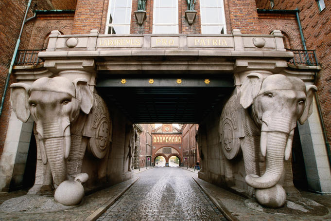 The elephant gate of the Carlsburg Brewery.