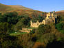 Castle Campbell amidst trees.