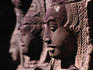 Detail of head carving of seated apsaras, or 'heavenly nymph' at the Terrace of the Leper King, Angkor Thom.
