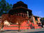 Holy cow in front of the octagonal Krishna temple in Durbar Square, built in 1648 by Pratap Malla.