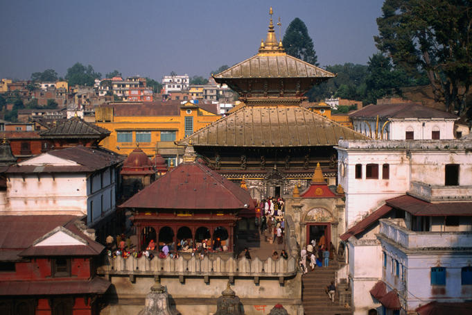 Pashupatinath Temple on the Bagmati River is Nepal's holiest Shiva Temple.