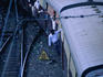Train pulling into Victoria Station, (also known as Chhatrapati Shivaji Terminus).
