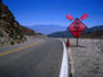 Road works someways ahead in Death Valley.