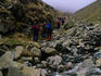 Climbing up How Beck waterfall to Scafell summit in The Lake District National Park.