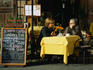 A couple of women having a chat at a table outside the Cafe Bernini on the Piazza Navona