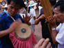 A Lam band with traditional Isan instruments, a hand drum and the khaen, a reed-free bamboo mouth organ, Chiang Mai.