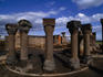 The ruins of the church of St Greogory or Zvartnots Cathedral, the church was built in 641 - 61 and once construction was completed it was reputedly the most beautiful building in the world, an earthquake in 930 caused the building to collapse and it was never restored