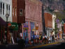 Looking down Main Street, in the heart of Telluride. Ajax Peak rises behind the town, declared a National Historic Landmark in 1964- Colorado, USA
