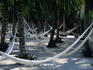 Hammocks by the plenty for the weary visitors to Cozumel's Xal-Ha.