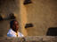 boy at Djenne's Grand Mosque