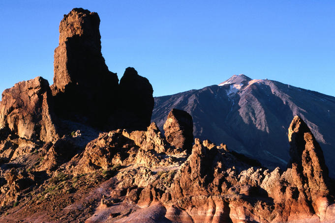 The Garcia Rocks and Teide, the highest peak in Spain, Canadas del Teide National Park