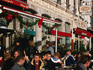Busy street and cafe scene, Lille.