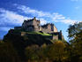 Edinburgh Castle high on the Crag, the positioning of the castle has been of great importance during Scotland's wars of independence, long before that, however, the precipitous rock, rising out of the surrounding forest, is known to have been a tribal refuge and settlement