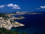 Aerial view of the coastline near Es Cubells.