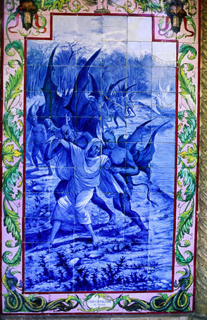 Mosaic detail from Hotel Palace do Bucaco, hotel in the Bucaco Forest - Luso, Beira Litoral