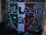 Graffiti on garage door for the Lazio soccer team