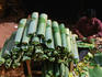 Banana leaf seller at the Bangalore City Market