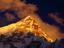 Mt Nuptse (7879m) at sunset from Gorak Shep in the Nepal Himalaya.