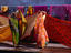 Women hanging saris up to dry after bathing in the sacred tank at Kalighat Hindu Temple, Calcutta.