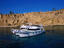 Dive boats moored on the clear Red Sea waters off Sharm el-Sheikh.