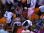 The Chowk flower market is inundated with pilgrims buying marigolds to be used in house decorations for the Diwali Festival.
