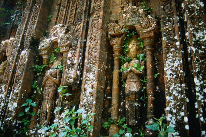 Malayo-Polynesian influenced detail of site B5 at My Son temple, Hoi An.