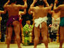 The opening ceremony of a sumo tournament.