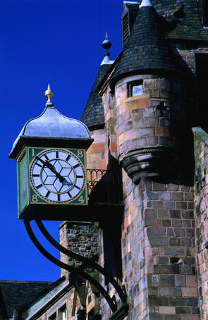 The Old Tollgate on Edinburgh's Royal Mile, the Royal Mile connects Edinburgh Castle and the Palace of Holyrood House