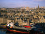 City centre and ship in harbour.