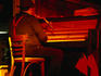 Red hot jazz pianist entertains the crowd on Bourbon Street in New Orleans.