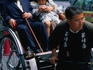 A foot rickshaw in operation for tourists on Tokyo's busy roads.