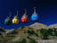 Colourful ski gondolas, Provence