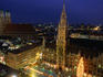 Night view over Marienplatz and Frauenkirche, Munich.