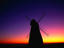 Silhouette of Rottingdean windmill during striking sunset, near Brighton.
