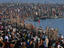 Millions of worshippers bathing at the Sangam during Maha Kumbh Mela festival.