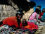 Souvenir sellers, Lake Titicaca