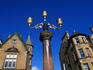 Street lamp and old houses on Barnton Street.